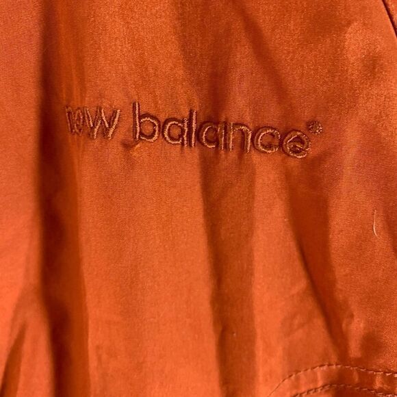 New Balance Orange Nylon Windbreaker Jacket Sz M - Picture 5 of 5